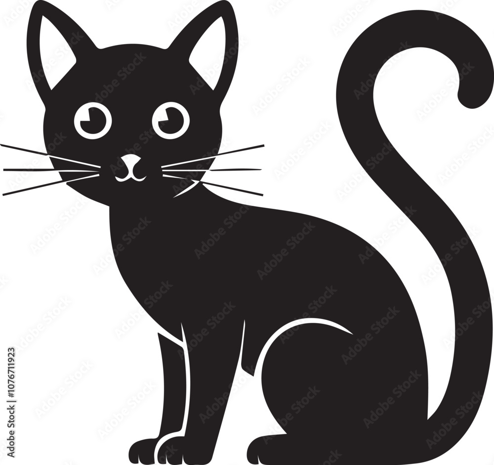 Cat Silhouette Black Vector Cat Silhouette Black Vector