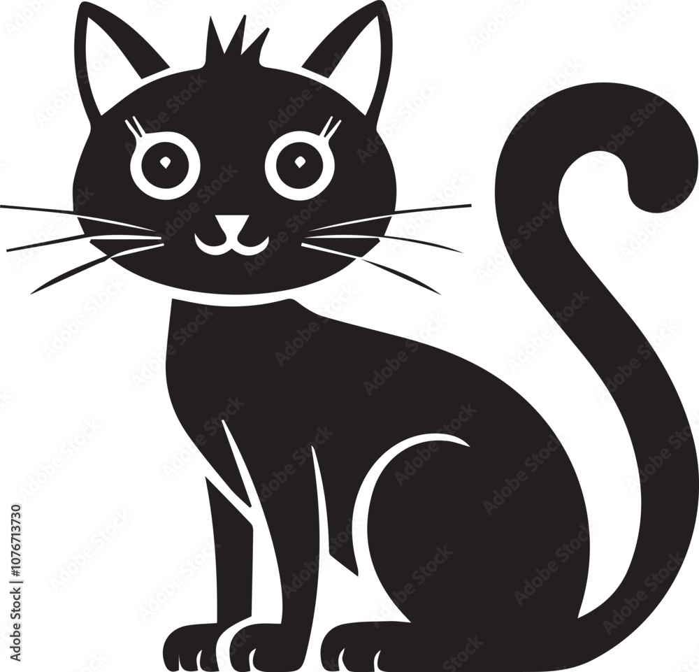 Cat Silhouette Black Vector Cat Silhouette Black Vector
