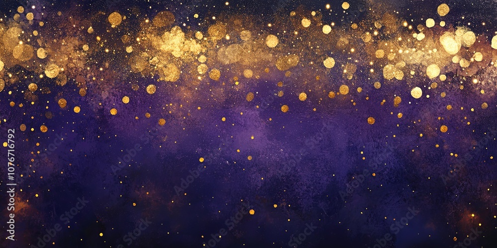 Fototapeta premium Violet and gold painted background