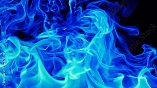 abstract background with the appearance of burning blue flames