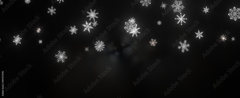Snowflakes - The winter background, falling snowflakes Snowflakes - The winter background, falling snowflakes