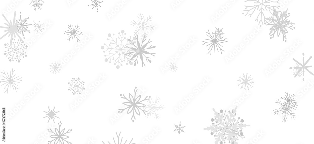 Winter Snow Symphony: Captivating 3D Illustration of Descending Snowflakes for Christmas