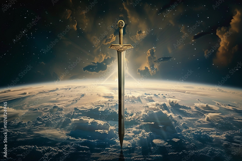 Fantastic weapon royal sword with handle and sharp blade Fantastic weapon royal sword with handle and sharp blade