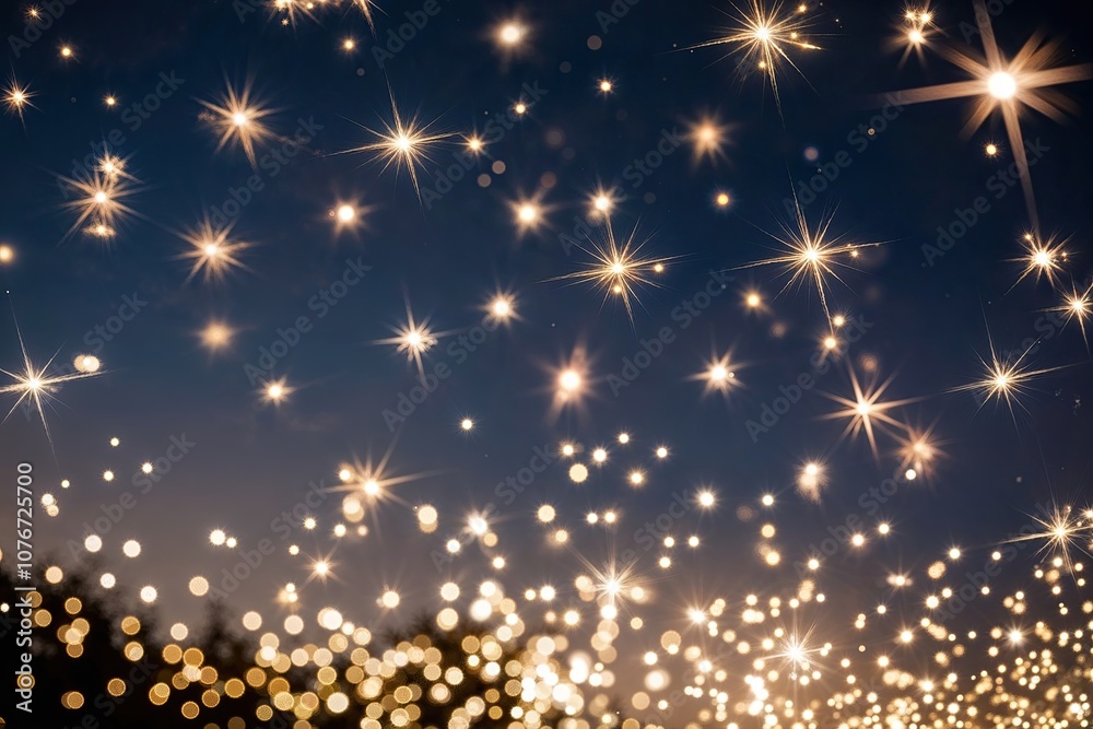 Fototapeta premium Celestial Wonders Twinkling Stars Shine and Sparkle in the Night Sky