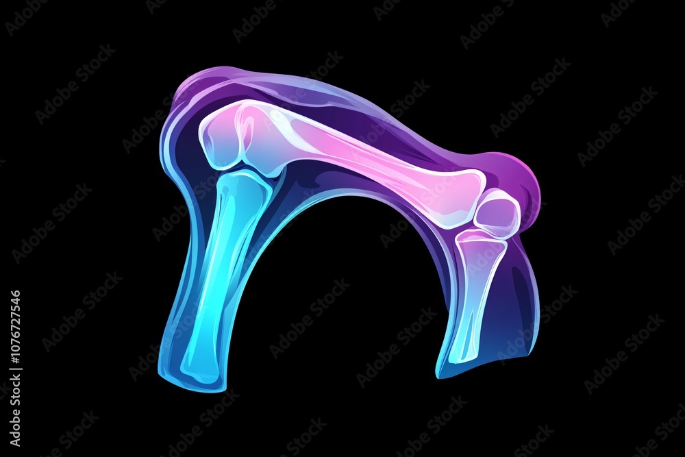  X-Ray of Healthy Shoulder Joint Showing Intact Bones and Tendons