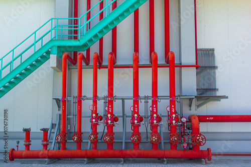 Water sprinkler and fire alarm fighting system in factory