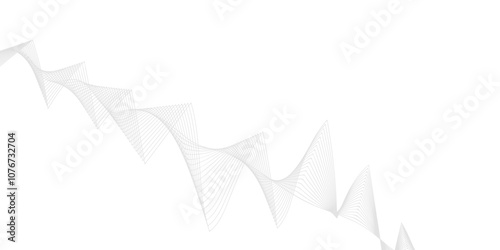 Abstract wave element for design. Digital frequency track equalizer. Stylized line art background. Abstract vector background with gray wavy lines.  Graphic element concept with copy space, crypto