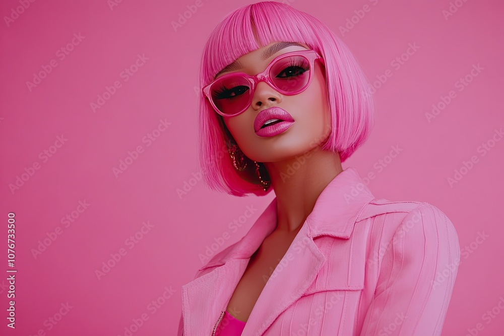 Exquisite Short Pink Wig Landscape for Mobile Exquisite Short Pink Wig Landscape for Mobile