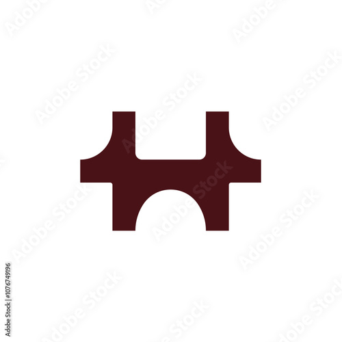 H bridge logo design illustration