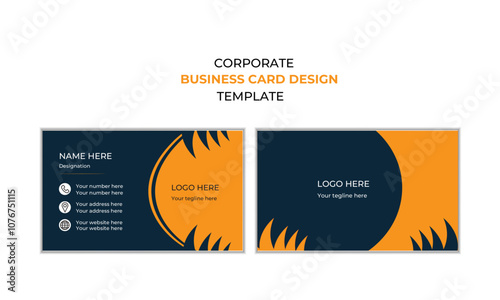 Colorful unique professional corporate business card or visiting card design template , Modern business card template design for your company.
