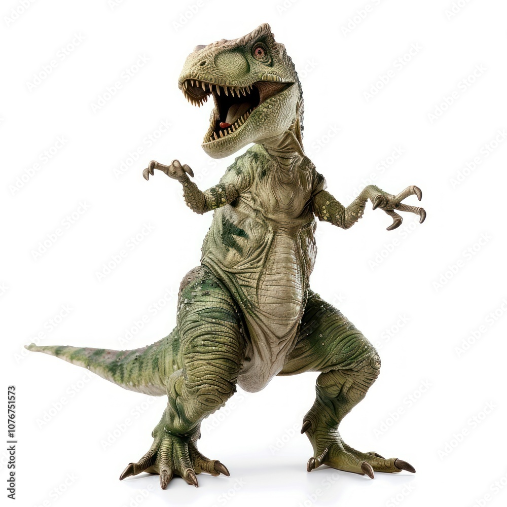 Obraz premium Happy smiling dancing Suchomimus dinosaur reptile animal t-rex.