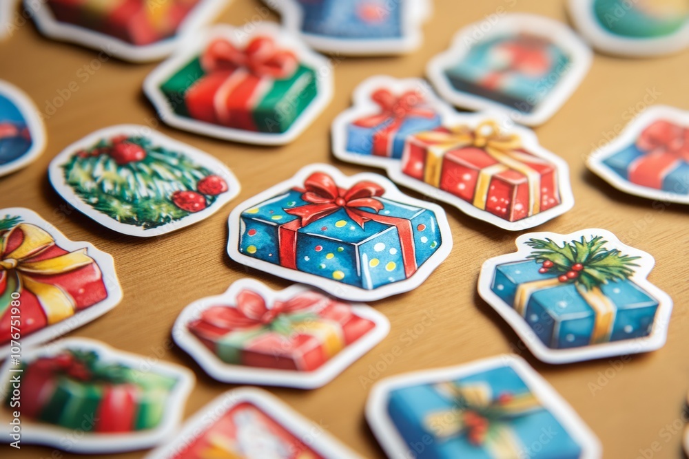 Naklejka premium christmas present stickers