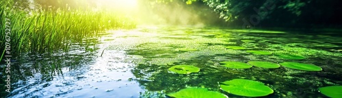 Polluted River with Floatin...