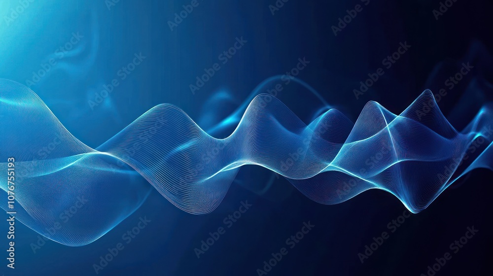 Obraz premium Abstract Blue Wave Design