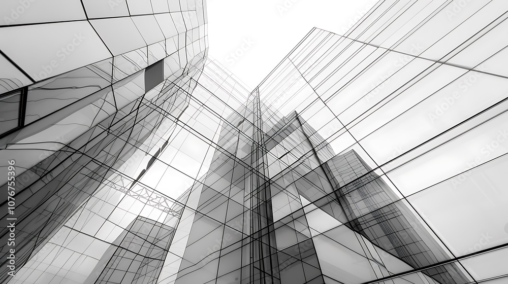 Fototapeta premium Abstract modern architecture building background