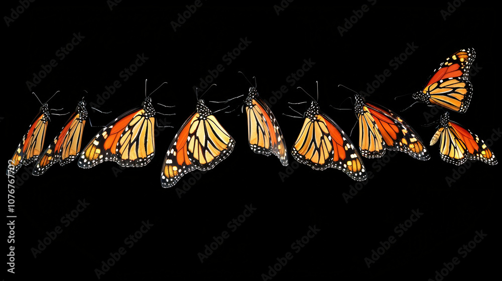 viceroy butterfly flowing out. Chrysalis flowing out 5 butterflies