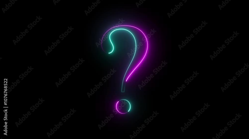A neon question mark icon features a glowing, vibrant design with bright neon colors, often resembling neon signage. It evokes a sense of intrigue or curiosity, drawing attention to unanswered questio A neon question mark icon features a glowing, vibrant design with bright neon colors, often resembling neon signage. It evokes a sense of intrigue or curiosity, drawing attention to unanswered questio
