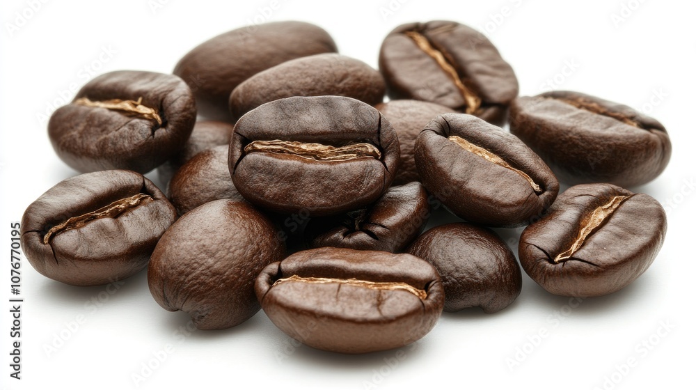 Fototapeta premium Dark Roasted Coffee Beans Close-Up Shot