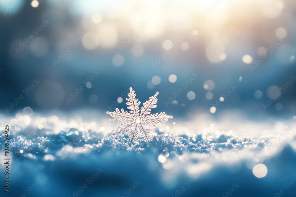 A snowflake on the ground beautiful outdoors delicate. A snowflake on the ground beautiful outdoors delicate.