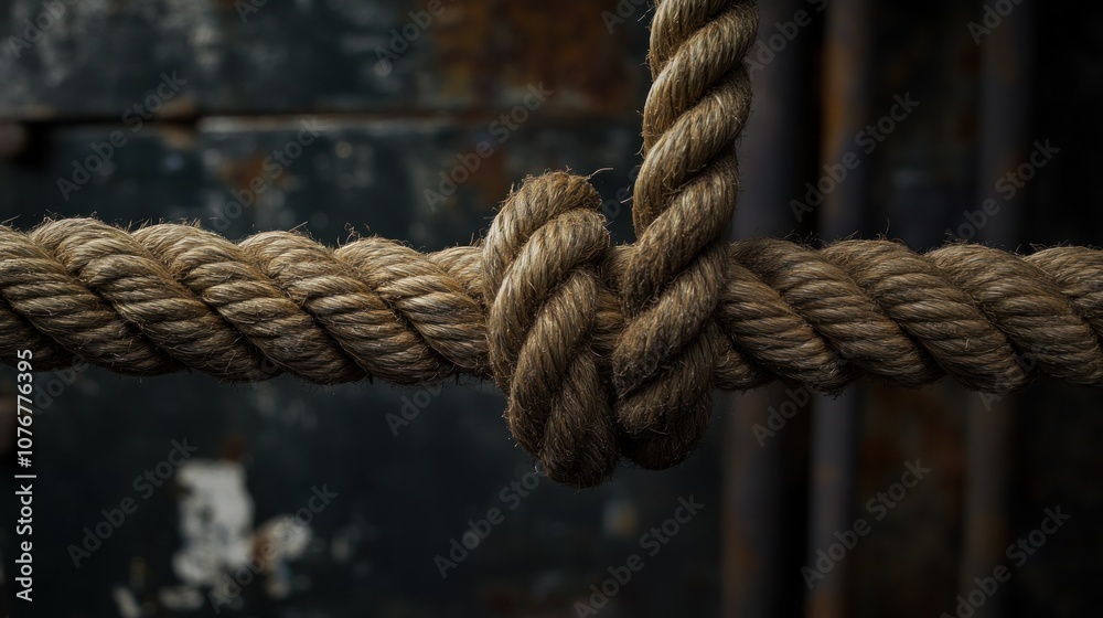 Close Up of Knotted Rope Close Up of Knotted Rope