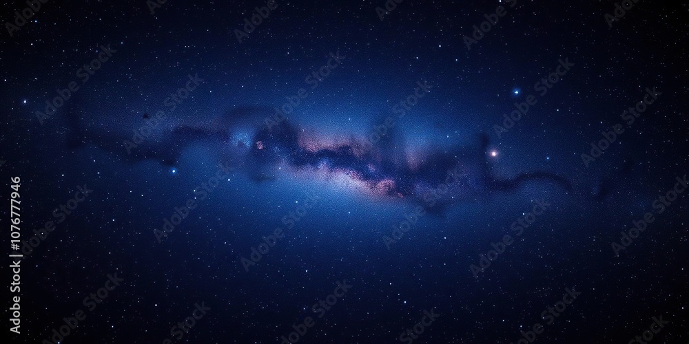 Fototapeta premium Deep space with numerous stars and galaxies in the background, planetary system, universe, celestial