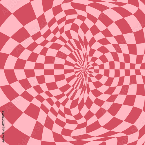 Psychedelic checkerboard poster