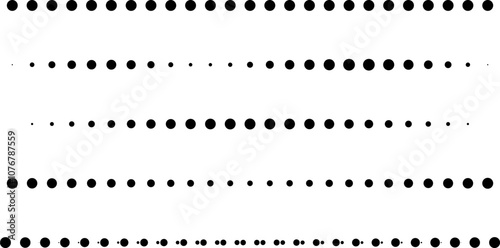 Dotted lines simple design. Width profile shape vector symbol vector illustration. Editable and Scalable.