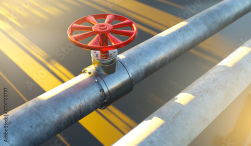 Pipes for gas supply on con...