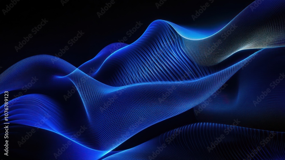 Obraz premium Abstract Blue Waves