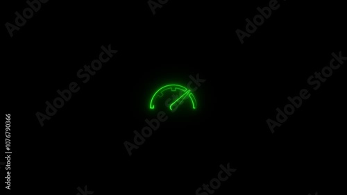 a glowing neon bike and car meter black bag roun photo