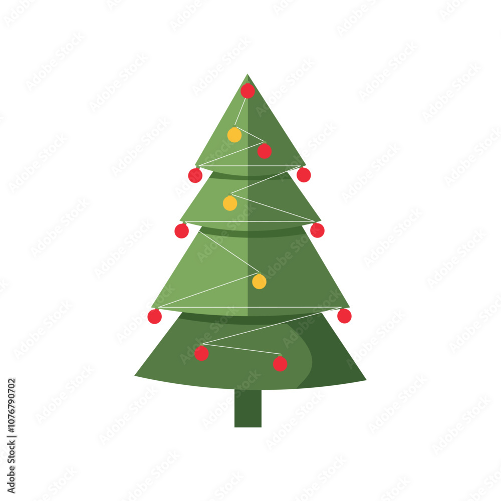 Fototapeta premium Christmas Tree with Holiday Lights