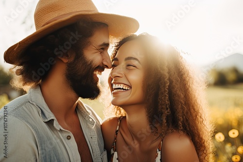 A young couple is sniping. photo