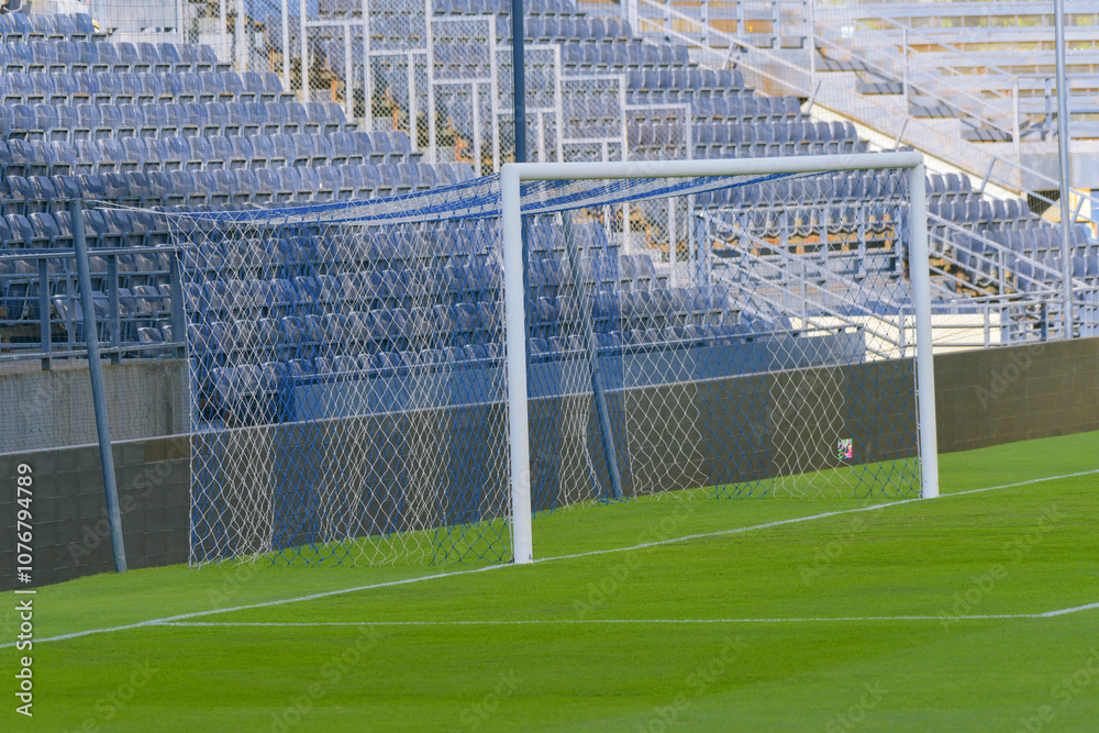 Fototapeta premium blue chair in the football stadium