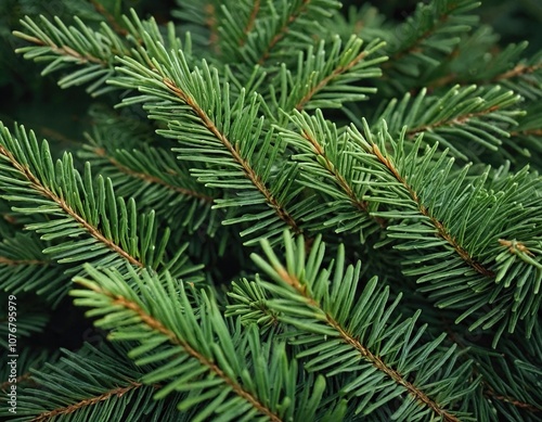 Close-Up of Green Fir Branches