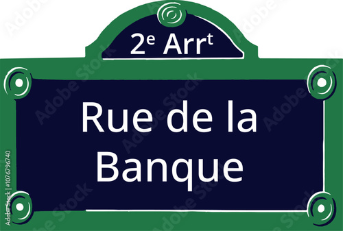 2e Arrt, Elegant Parisian Street Sign