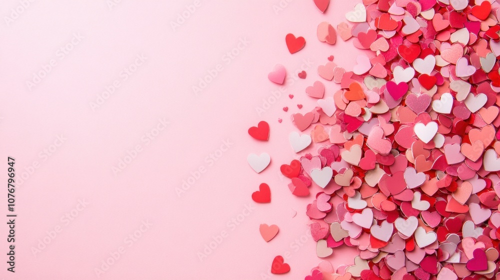 Pink Hearts Background for Valentine's Day Pink Hearts Background for Valentine's Day
