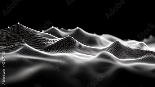 Obraz na płótnie Abstract minimalist wireframe with connected lines and soft dots, creating a modern and digital tech atmosphere w salonie