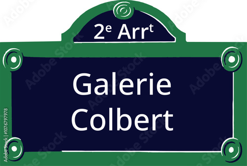 2e Arrt, Elegant Parisian Street Sign