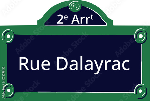 2e Arrt, Elegant Parisian Street Sign