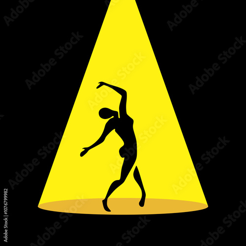 yoga silhouette vector art design