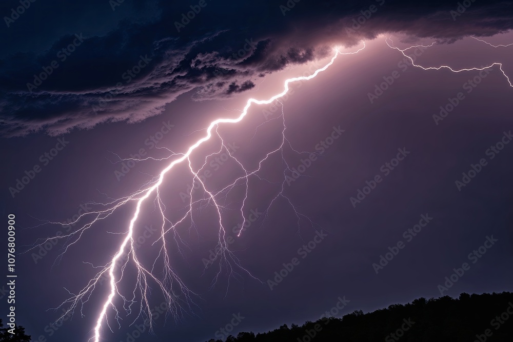 Striking Lightning Bolt Showcasing the Power of Nature Striking Lightning Bolt Showcasing the Power of Nature
