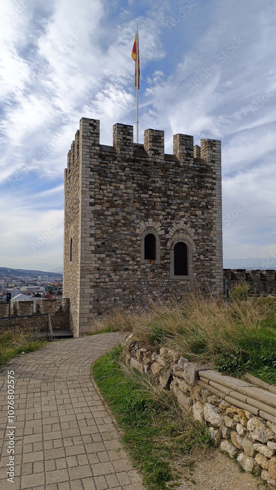 Tower of the fortress kale in skopje macedonia