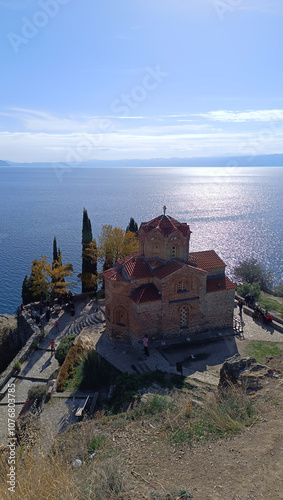 Obraz na płótnie Church of St. John at Kaneo Ohrid Macedonia w salonie