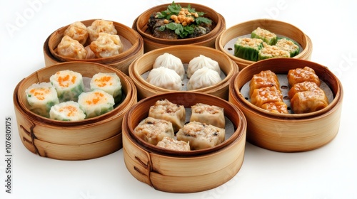Obraz na płótnie dim sum on white background