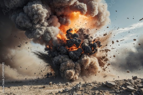 Spectacular Dust and Debris Explosion in Chaotic Action