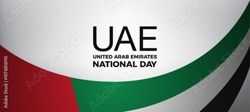 National Day of United Arab Emirates Banner Background. UAE National Day. December 2. UAE flag, Vector Illustration. Arab Country. Design Anniversary Celebration