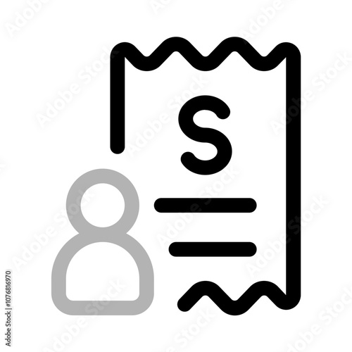 personal expenses icon with duoline style, perfect for user interface projects