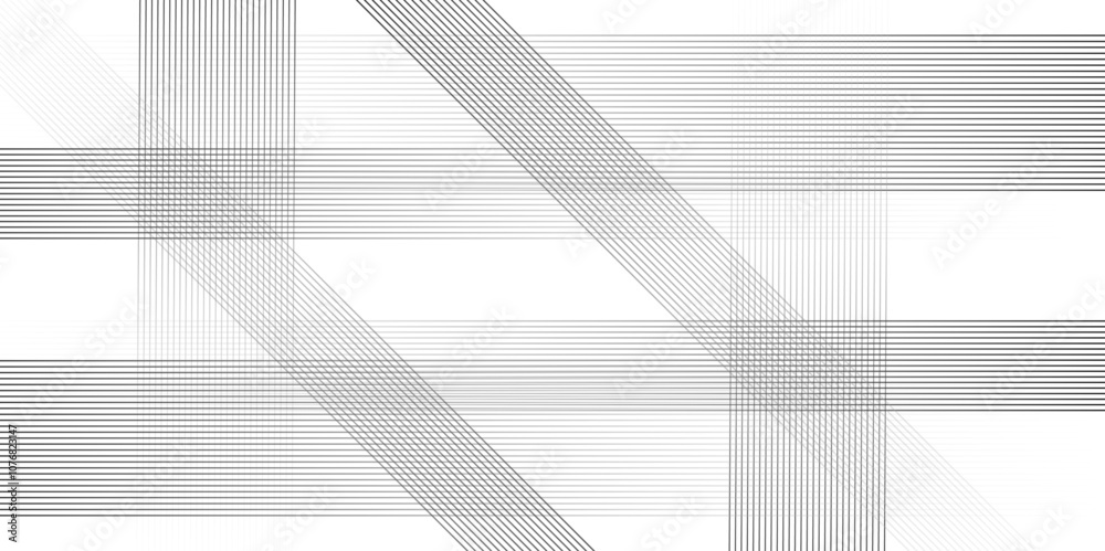 Fototapeta premium Abstract white and gray color geometric dynamic lines pattern transparent background design.