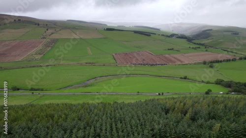 Edinburgh to London train by drone