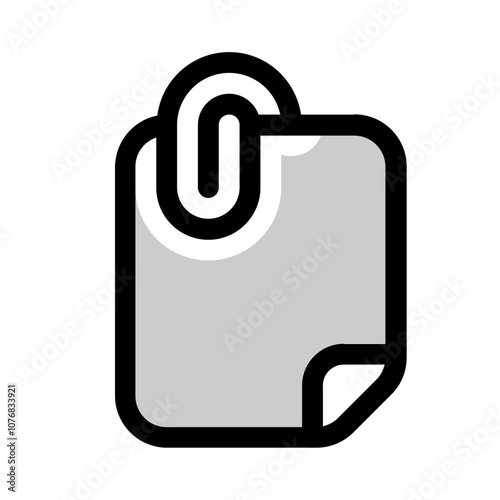 financial paperclip icon with duotone style, perfect for user interface projects